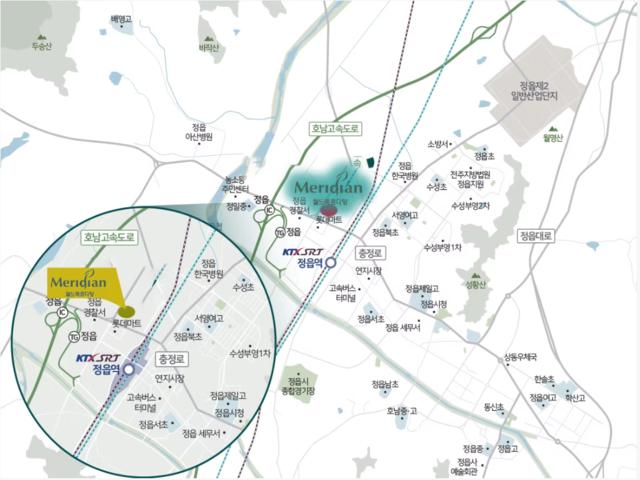 정읍 월드메르디앙 입지